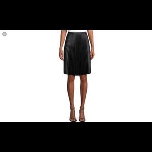 Vince camuto laquered pleated skirt
